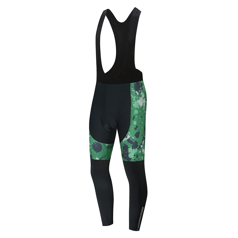 Велосипедный костюм с спортивным рисунком мужские зеленые гелевые дышащие
