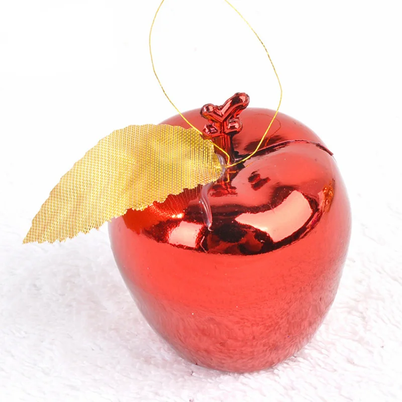 12 шт яблоки Рождественская елка висячие украшения дома новогодние вечерние