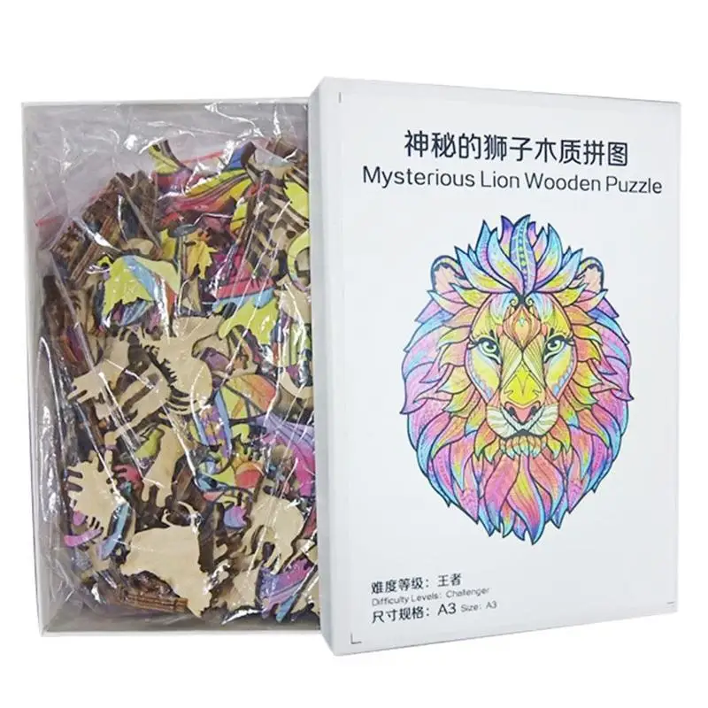 

Wooden Jigsaw Puzzle Fox Puzzle Board Set Toy Interesting Wooden Puzzles For Adults Kids Christmas Gifts Educational Games Toys