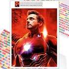 Алмазная живопись Марвел Железный человек Мстители 5D Искусство DIY увлечение мозаикой Стразы полный квадрат круглая дрель ручной работы Роспись домашний декор