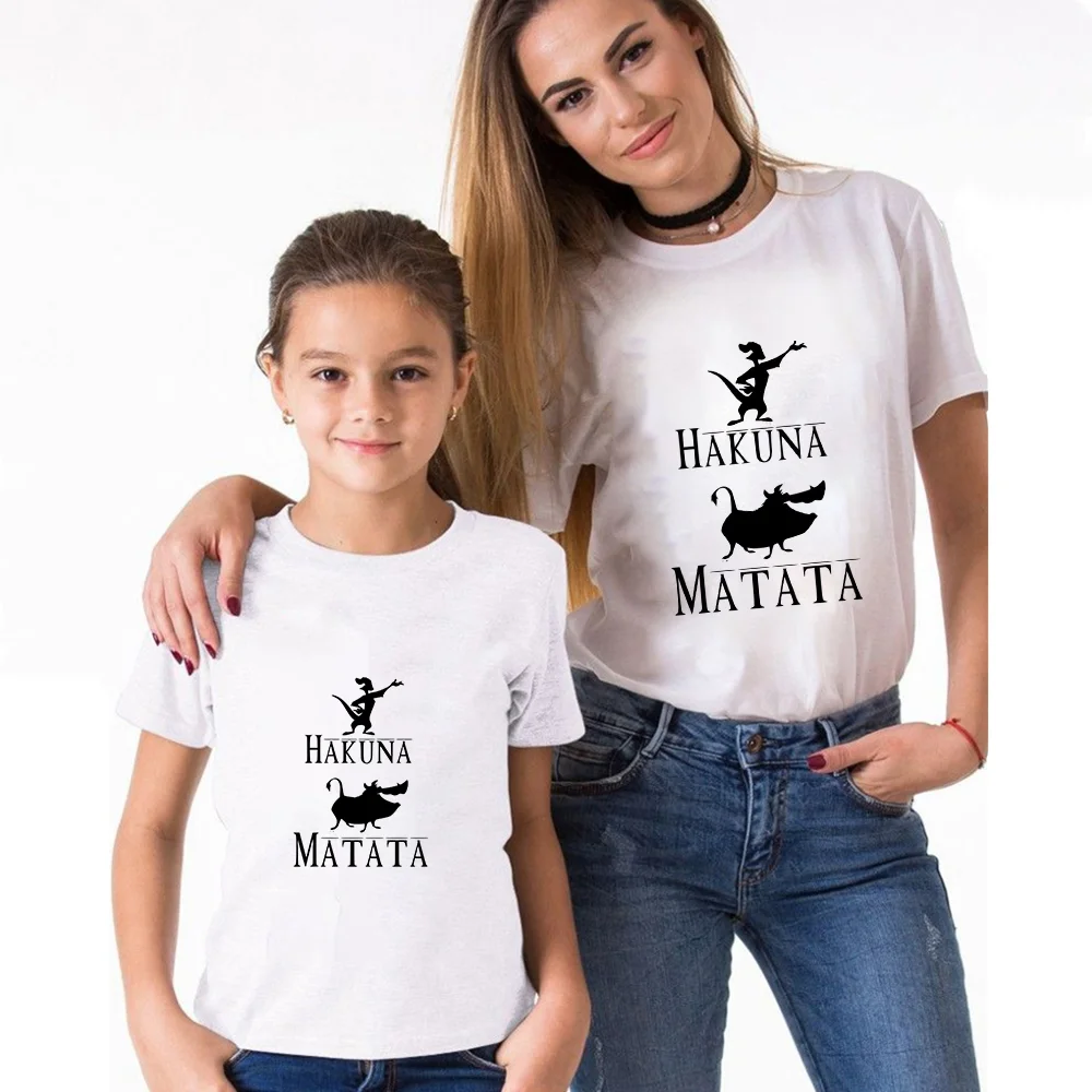 Семейный образ Disney графический принт Папа мама дети футболки белая одежда отец