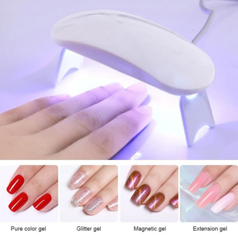

6W Nail Dryer Mini LED UV Lamp Portable Gel Lamp Professional Lamp Nail Tool