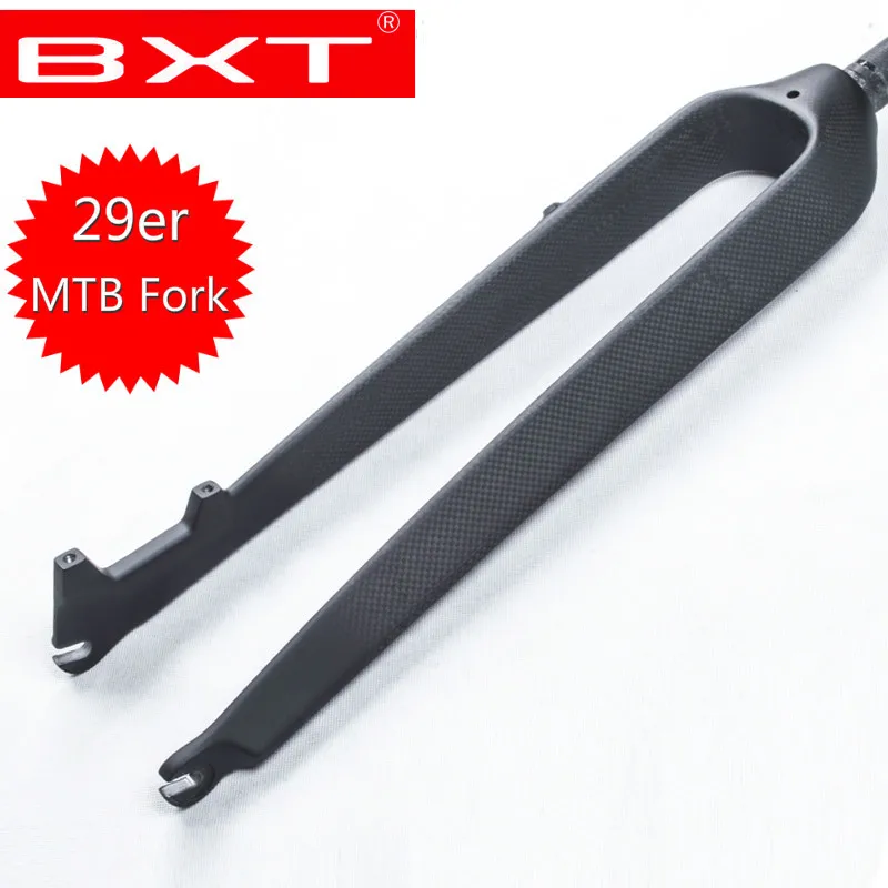 BXT 29er карбоновая MTB вилка Велосипедная 9 мм без логотипа прямая трубка 1 1/8 &quot bicicletas