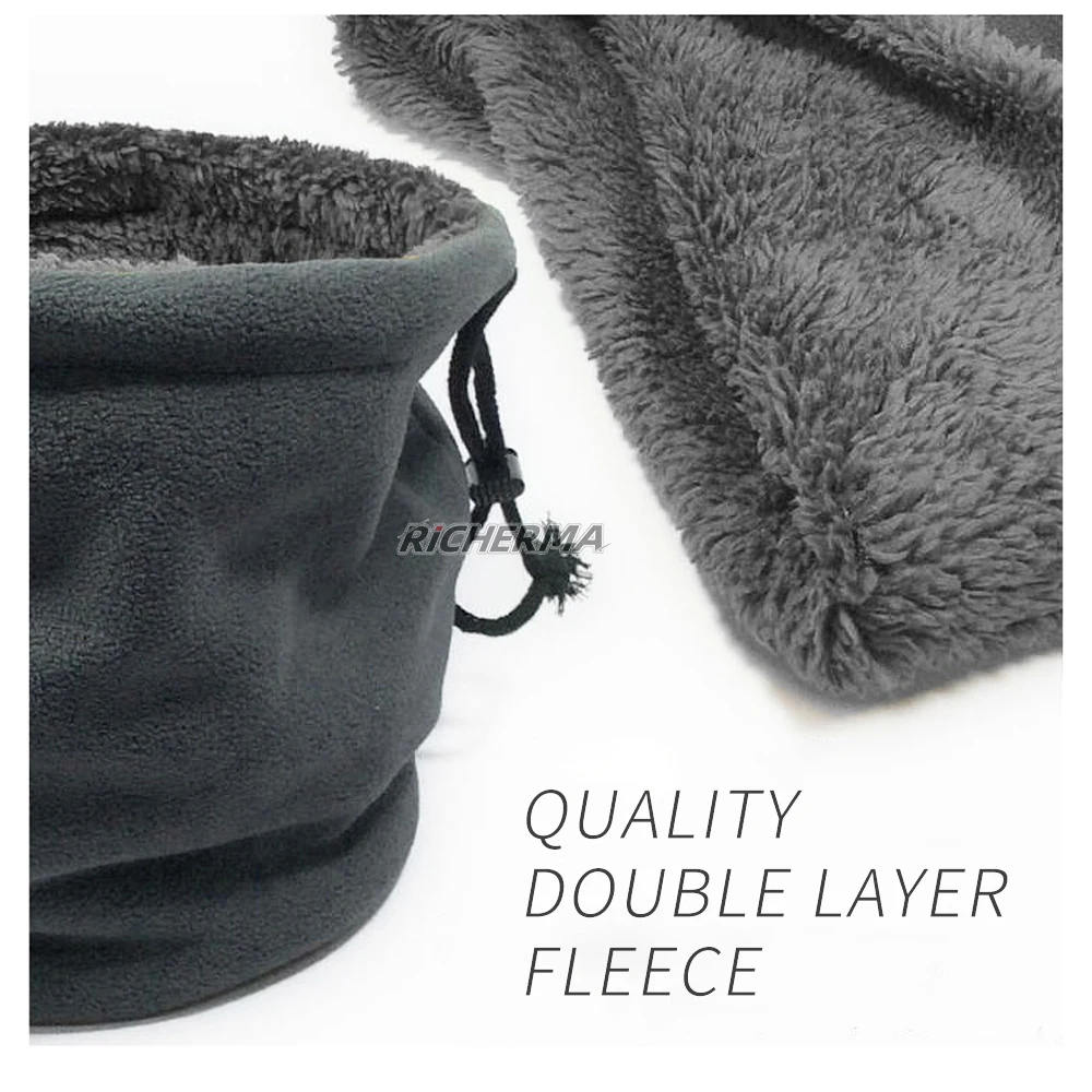 Зимняя ветрозащитная мотоциклетная Манишка Регулируемая флисовая маска для