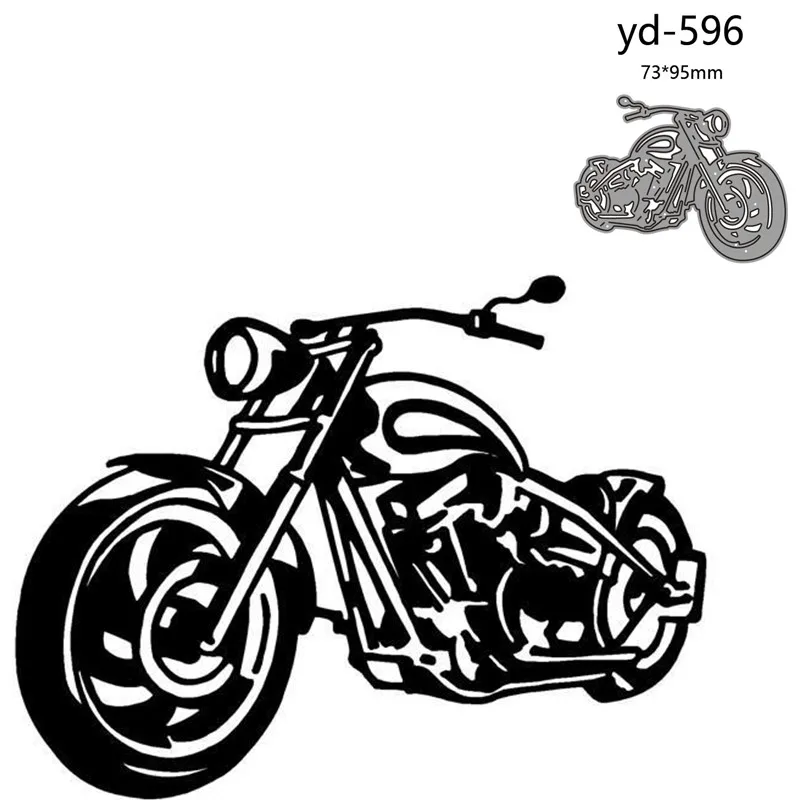 Металлические режущие штампы вырезать формы мотоцикл Украшение Записки Бумага