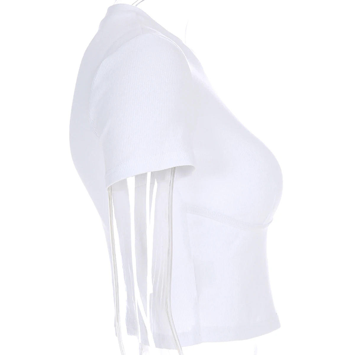 Кроп-топ в полоску с узором рубчик для женщин модель 2020 года летние простые