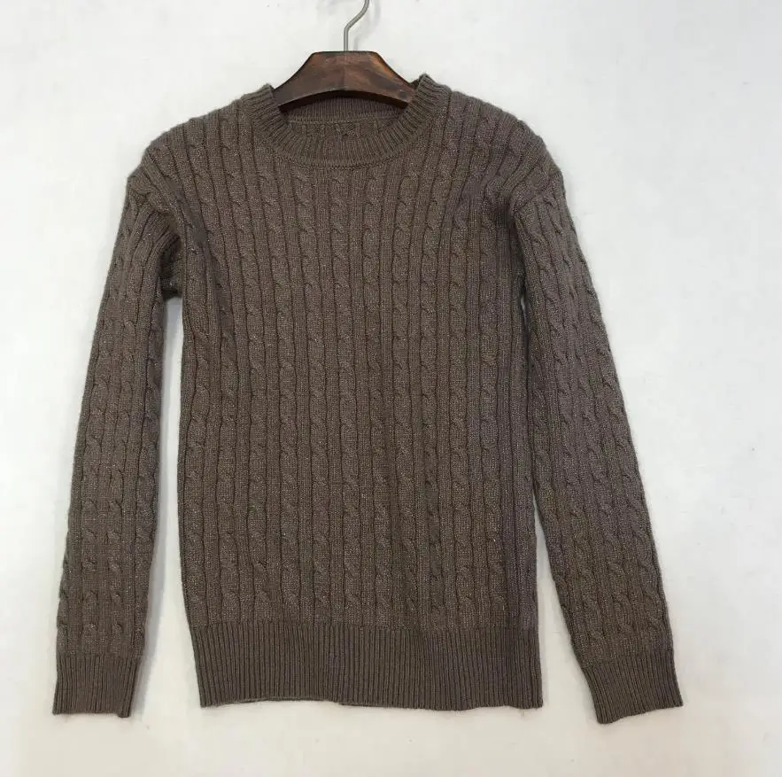 30%Wool + 45% Cashmere Knit warm Suits twist knit cashmere wool Sweater + Mink Cashmere Trousers Leisure Two-pieces sets wq359