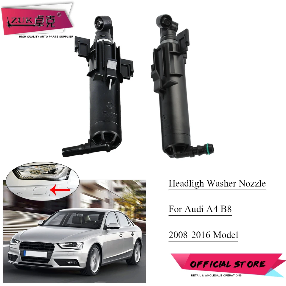 ZUK головная фара шайба Форсунка в сборе привод спрей для AUDI A4 S4 RS4 B8 2008 2009 2010 2011 2012