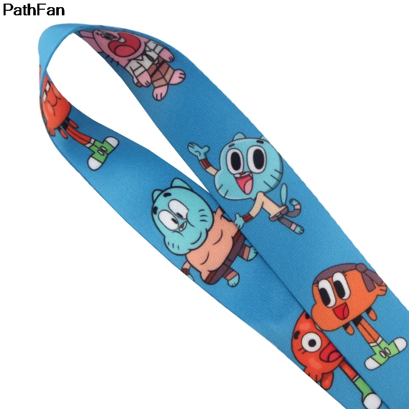 Patchfan удивительный мир Gumball мультфильм шеи шнурок для ключей очки держатель карты брелок для ключей телефон камера лямки A2370