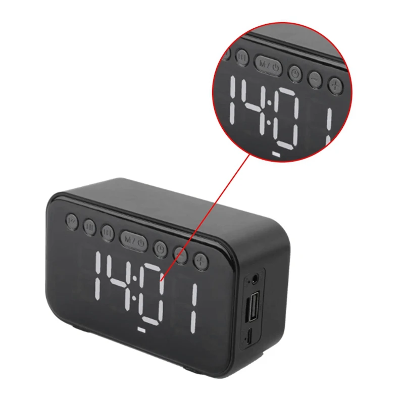 Bluetooth 5 0 будильник динамик цифровой светодиодный ЖК-дисплей беспроводной