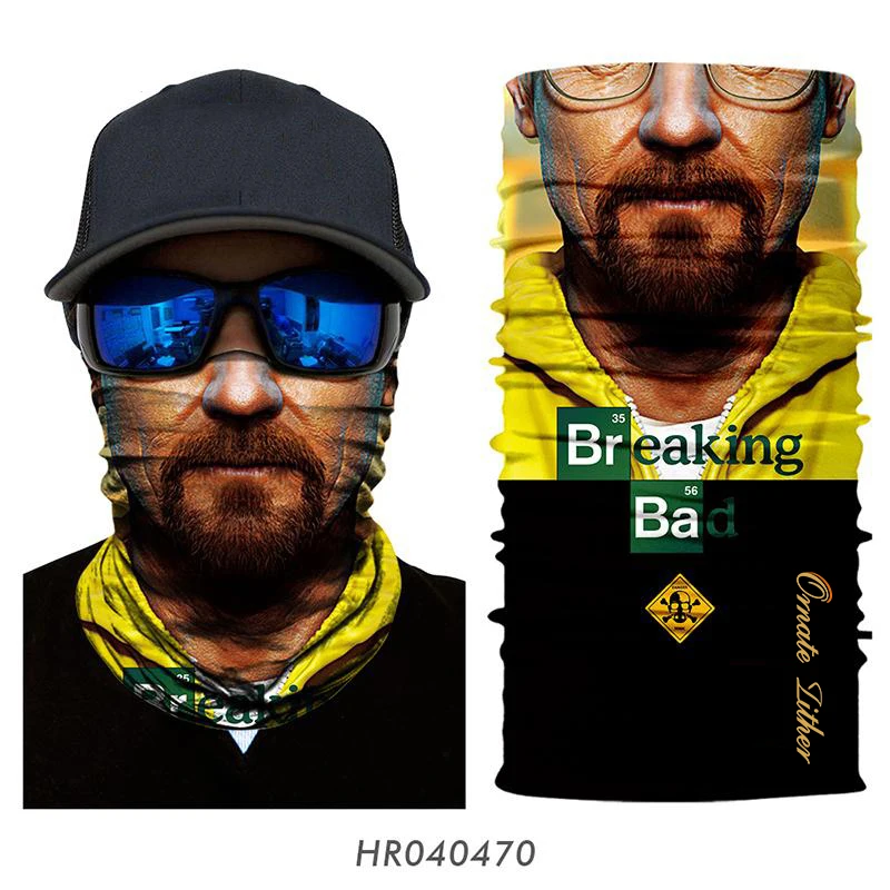 3D Бесшовный шарф Бандана Джокер клоун повязка на голову мотоциклетная маска для