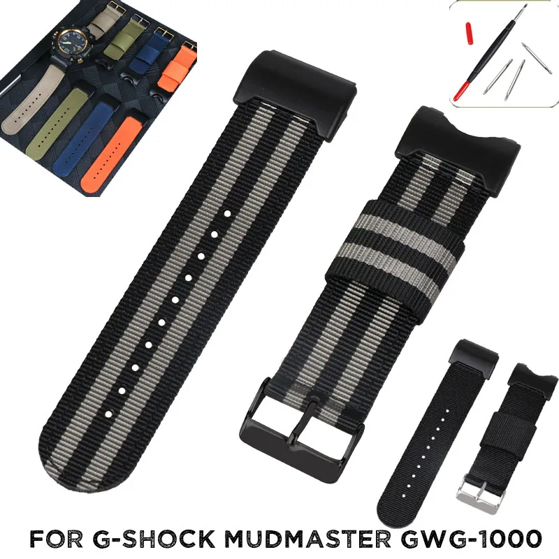 

Ремешок нейлоновый для Casio G-Shock Mud Master GWG-1000, сменный Браслет для наручных часов Gshock, тканевый браслет для наручных часов GWG1000-1A
