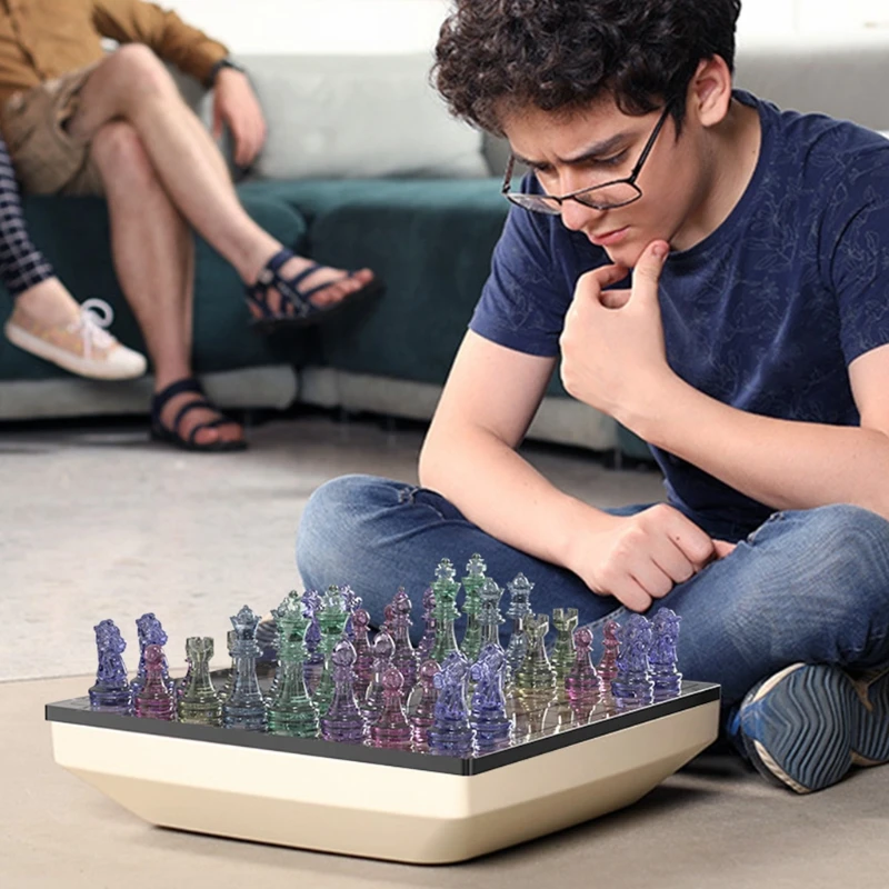 6 шт. международные шахматы УФ Кристалл Смола форма штук силиконовая сделай сам