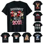 2021 Рождественская футболка с 3D принтом Санта-Клаус Рождественский олень для мужчин и женщин графические повседневные футболки