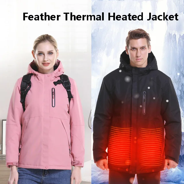 Зимнее пальто для женщин и мужчин с тепловым подогревом походный жилет USB