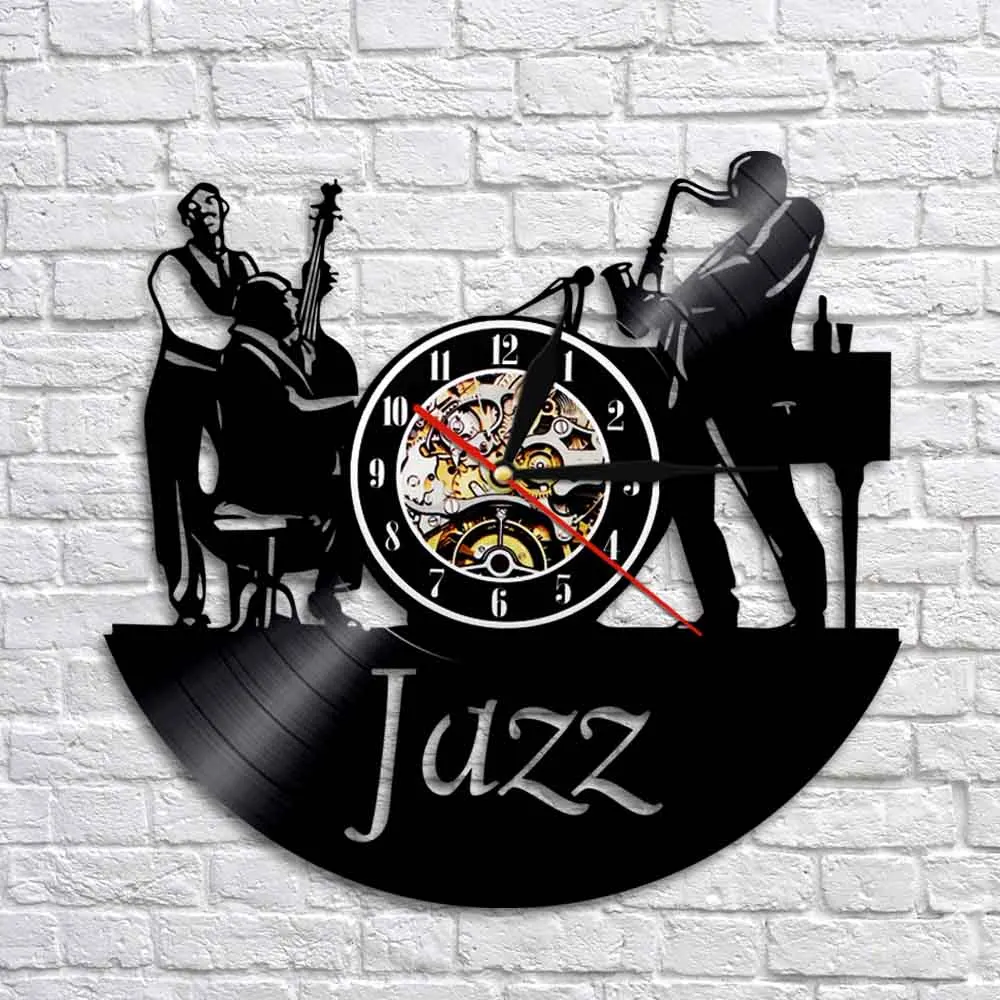 Настенные часы Jazz Band с виниловой пластиной классический джазовый музыкальный