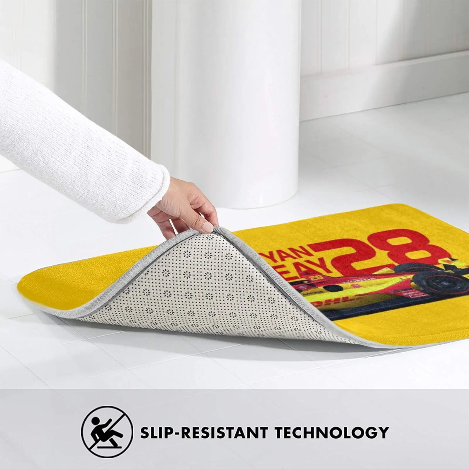 Rhr 2020 (Red Text On Gold) 3D Soft Non-Slip Mat Rug Carpet Foot Pad Winner Florida Fl American America Usa Car Race Racer |