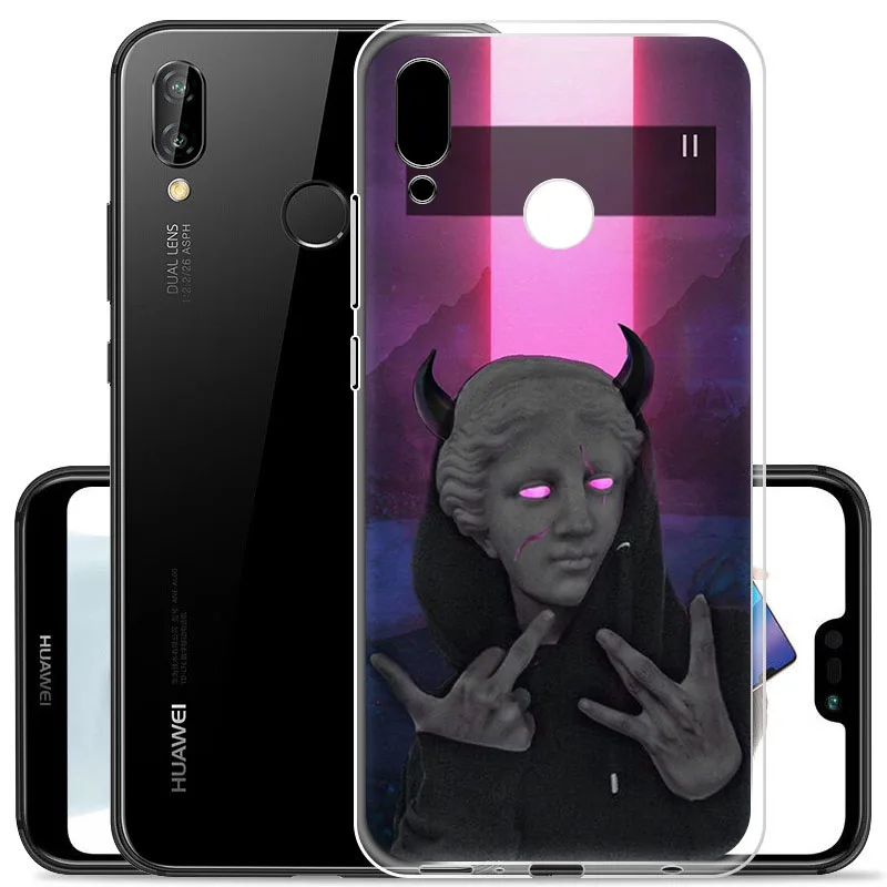 Чехол для телефона huawei Y7 2020 Y3 Y6 Y5 Lite Y9 prime 2019 2018 с статуей Моны Лизы Дэвида медузы