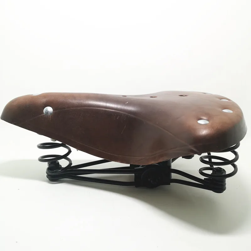 G11 chocolate Винтажное 2628 велосипедное седло из натуральной кожи в старом стиле, велосипедное весеннее седло из натуральной кожи, автомобильное сиденье TDX-4 - Цвет: G11 chocolate