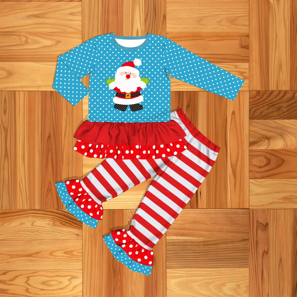 Бесплатная доставка комплект одежды для маленьких девочек Рождественский с