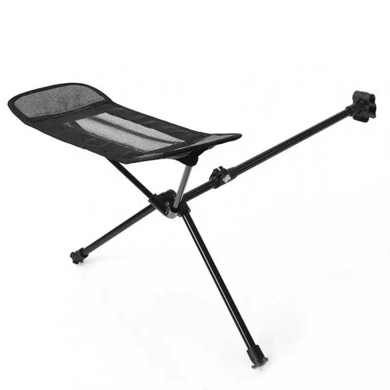 Reposapiés de silla plegable para viaje, taburete de pierna de aluminio para reposapiés reclinable portátil, fácil de llevar piezas portátiles, 1 unidad