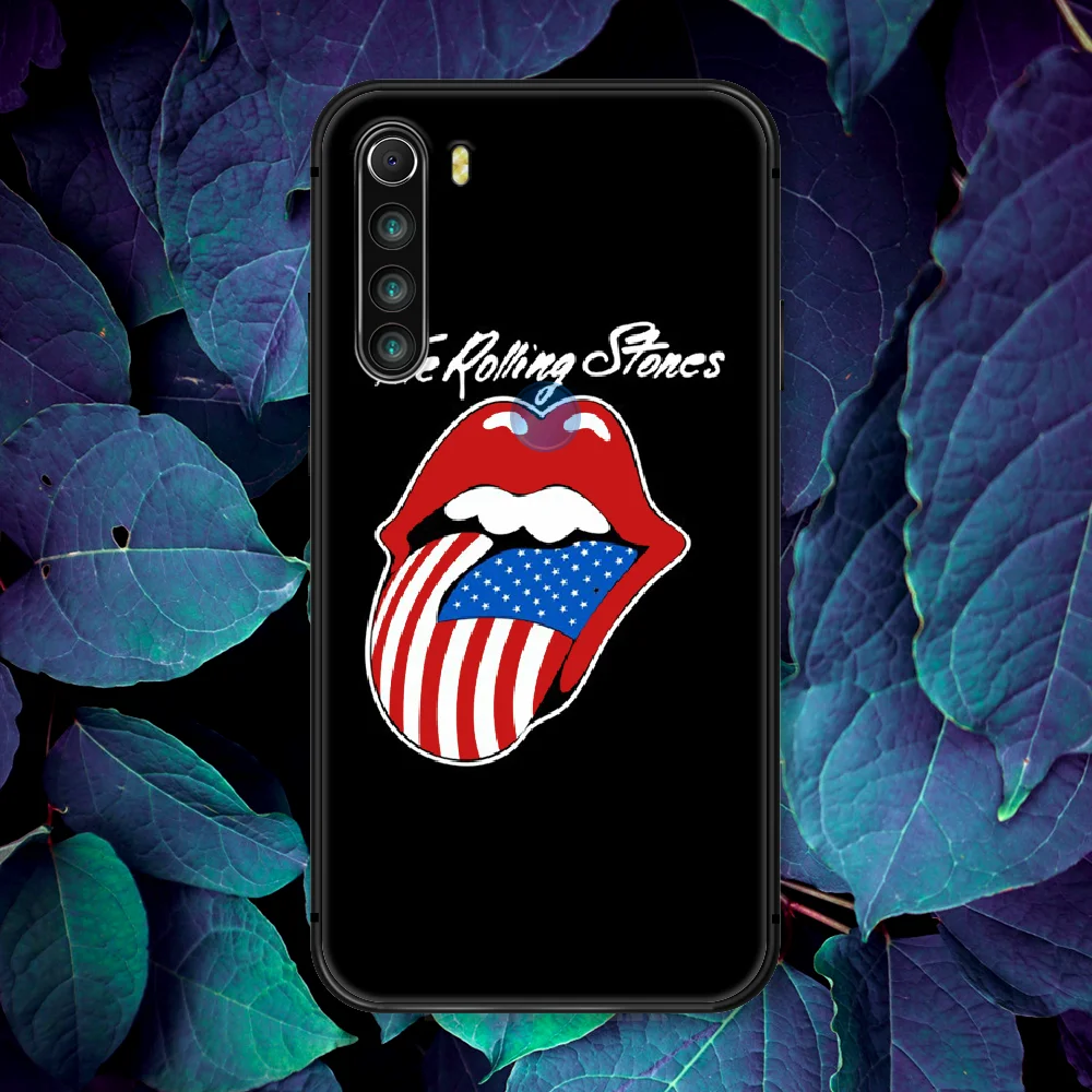 

Rolling Stones Band Logo Lips Phone Case For Xiaomi Redmi Note 7 8 8T 9 9S 4X 7 7A 9A K30 Pro Ultra black Coque 3D Shell