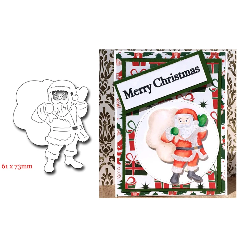 

Christmas 18 Pieces Diverse Characters Santa Claus Metal Cutting Dies for New Diy Scrapbooking Album New Craft Embossing Cards