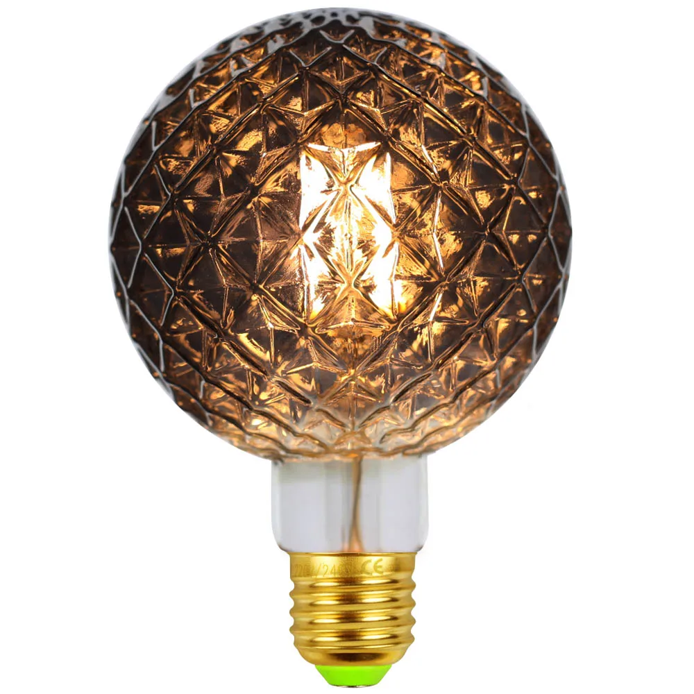 TIANFAN Edison ЛАМПЫ G95 кристальная лампа Светодиодная в форме шара-глобуса винтажная нить 4 Вт декоративная лампа накаливания