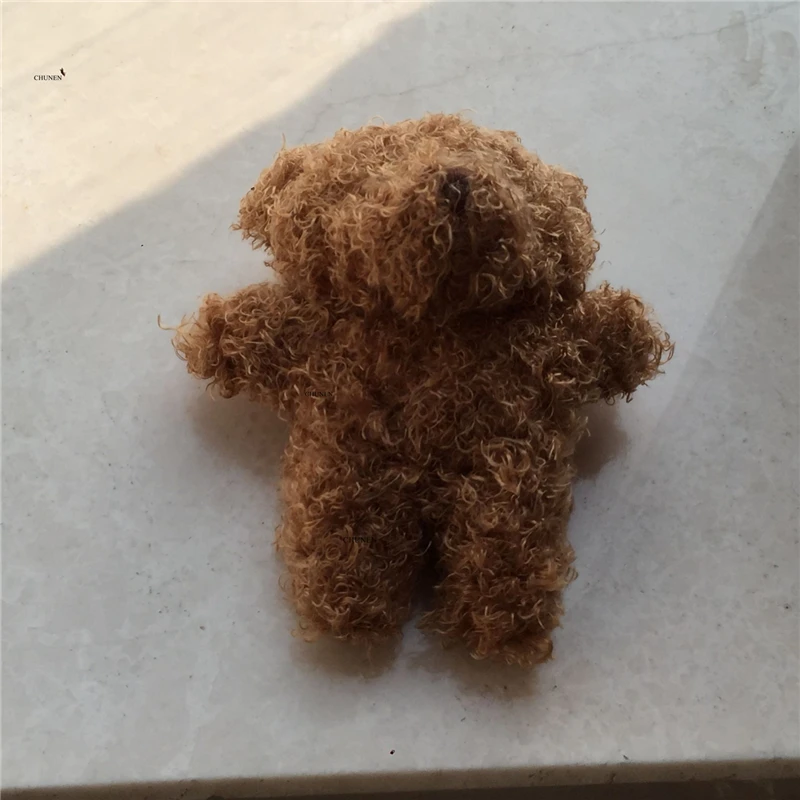 Маленькая Свадебная игрушка медведь 7 см Пушистый хлопок чучело плюшевое