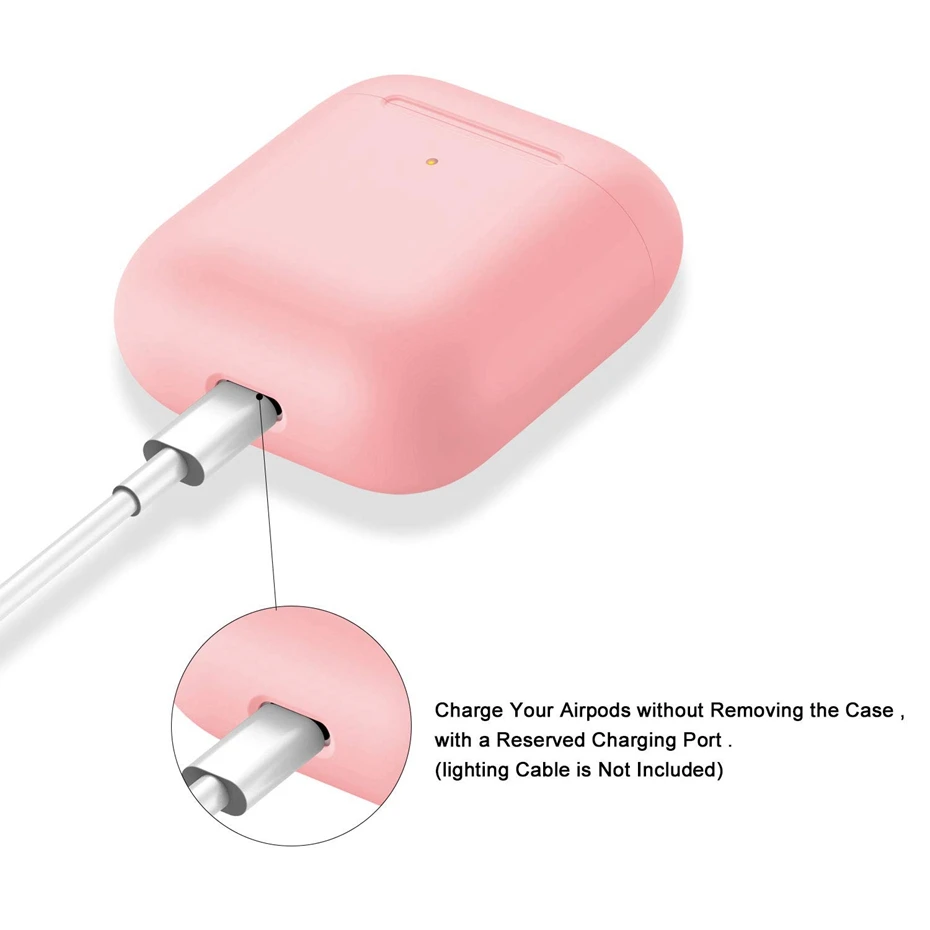 Силиконовый чехол для AirPods 2 Чехол для зарядки наушников чехол для Apple AirPods Air Pod 1 2 Bluetooth коробка гарнитура защитный чехол