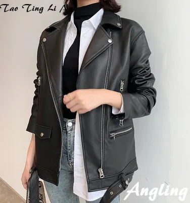 

Top brand Women Spring 2020 Genuine Real Sheep Leather Jacket R16 high quality