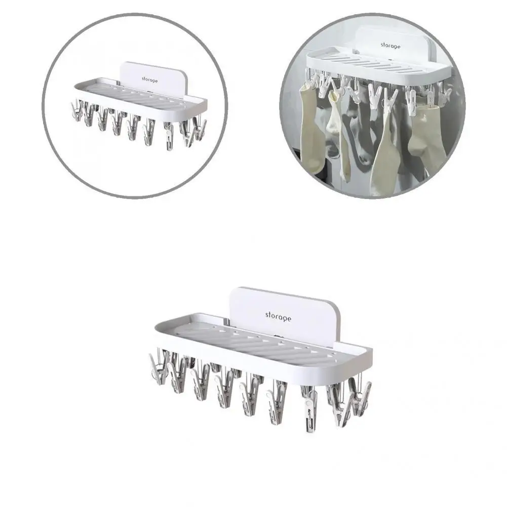 

Wall Mounted Smooth Edge Laundry Underwear Drying Hanger Rack for Bathroom