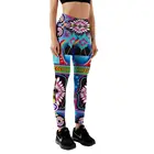 Женские леггинсы для фитнеса из 12% спандекса с принтом