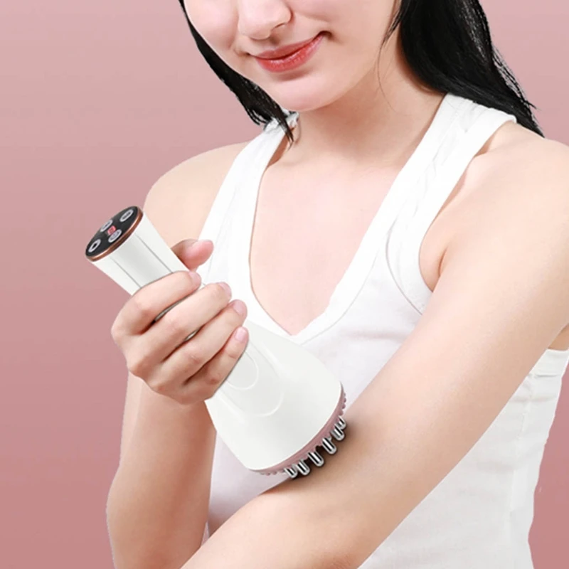 

H7JC Electric Dredge Meridian Massage Brush Body Scraping Massager Equipment Machine Home Cupping Heating Health Slimming Device