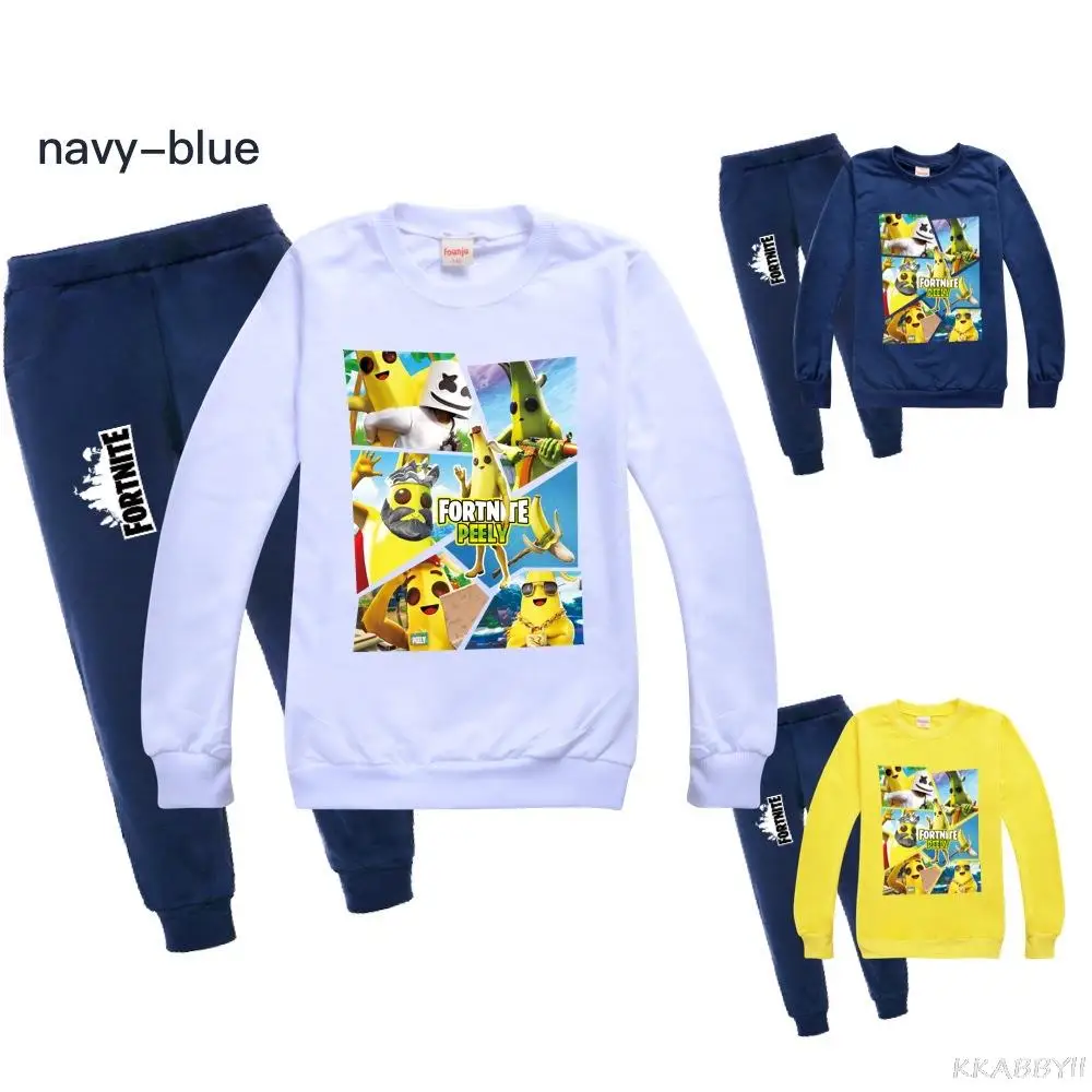 Детские комплекты спортивной одежды Fortnite спортивный костюм для девочек осенние