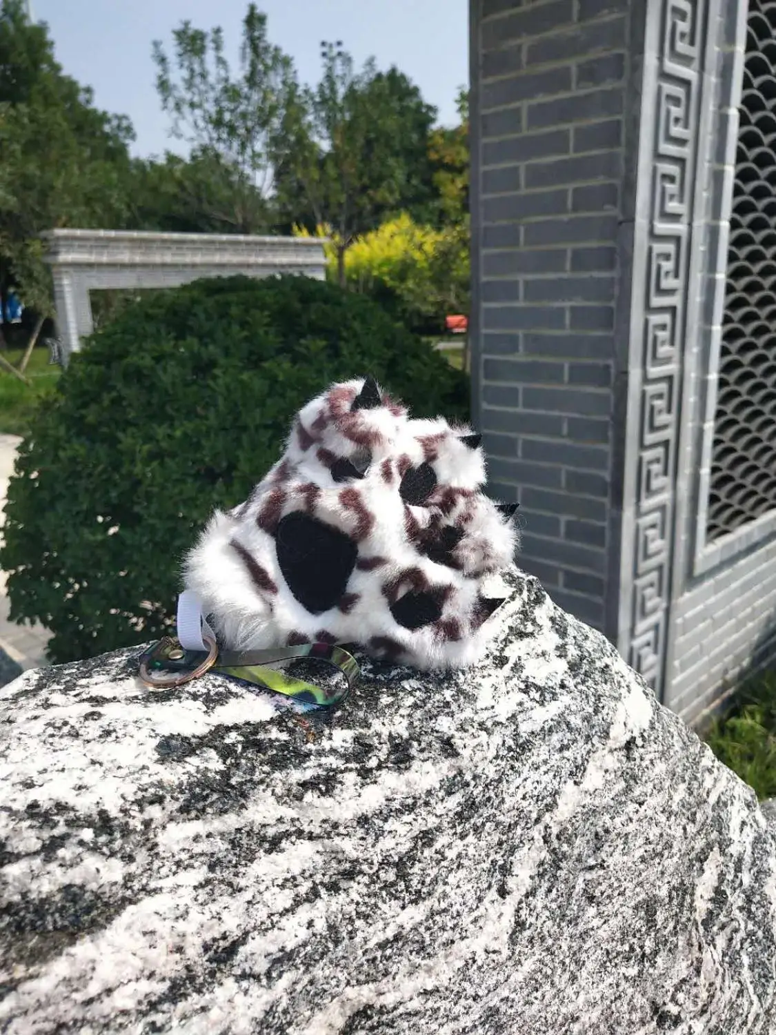 Кулон в форме снежного барса волка тигра виде лап перчатки Плюшевые Ручные куклы