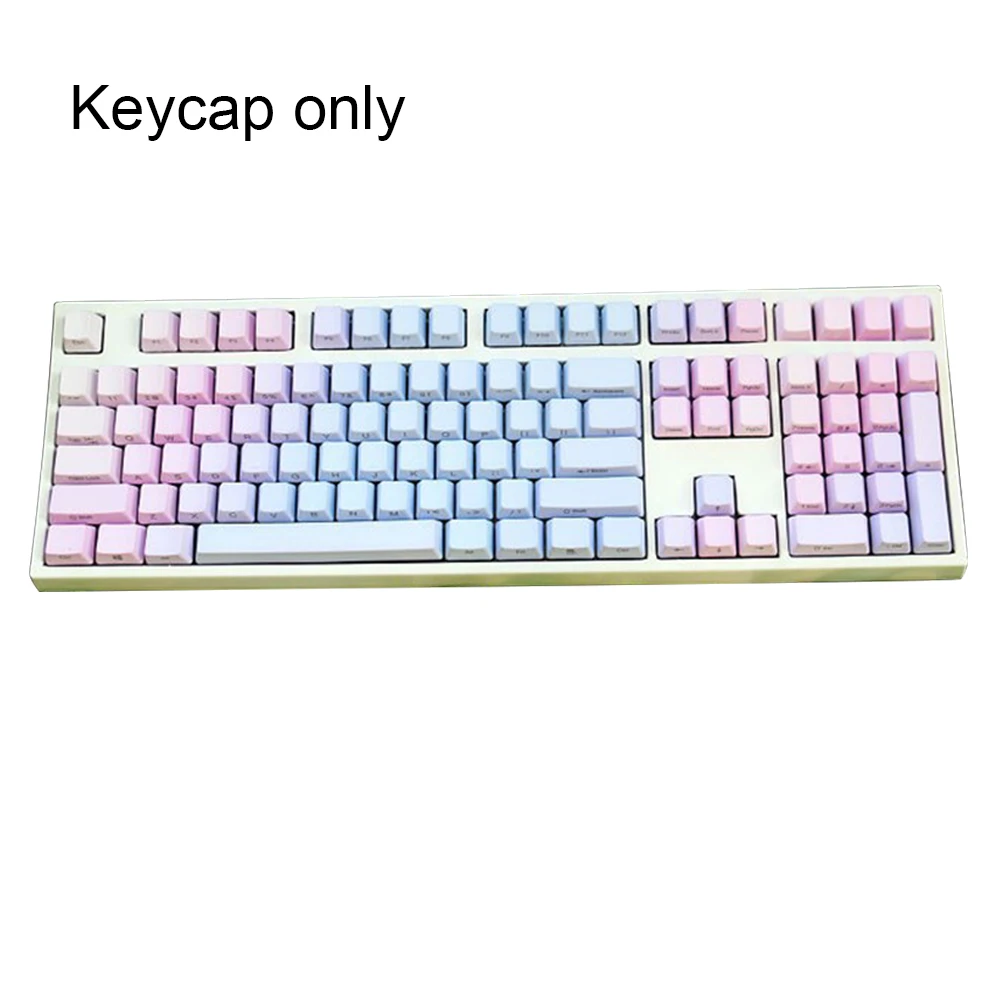 Офисная ПБТ Радужная цветная крышка цветной Keycap Набор двойной выстрел игровая