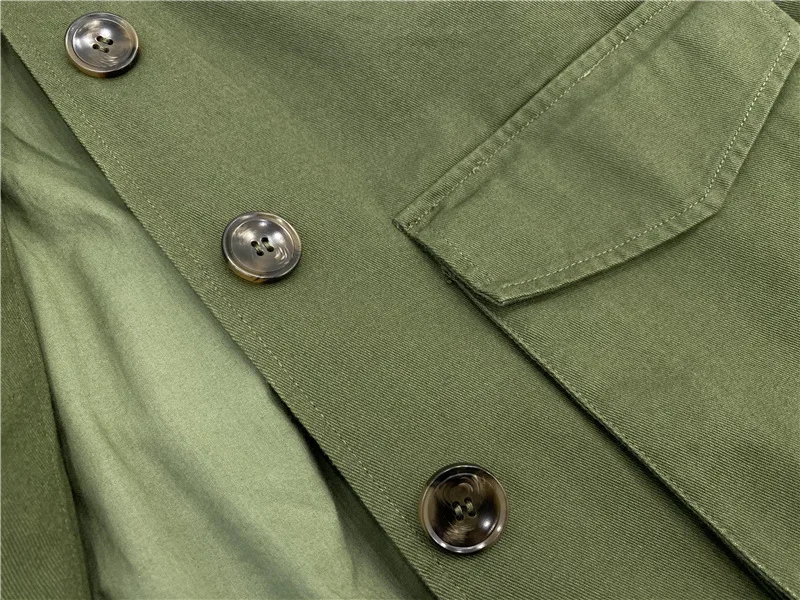 Женское Свободное пальто с карманами зеленое пальто-карго несколькими верхняя