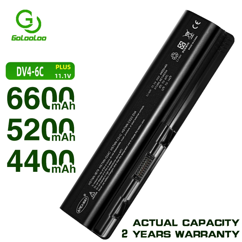 Golooloo 11 1 V Батарея для hp павильон DV4 DV5 DV6T G61 G50 DV6 Compaq CQ71 CQ70 CQ60 CQ45 CQ41 CQ40 CQ50 CQ61|battery for