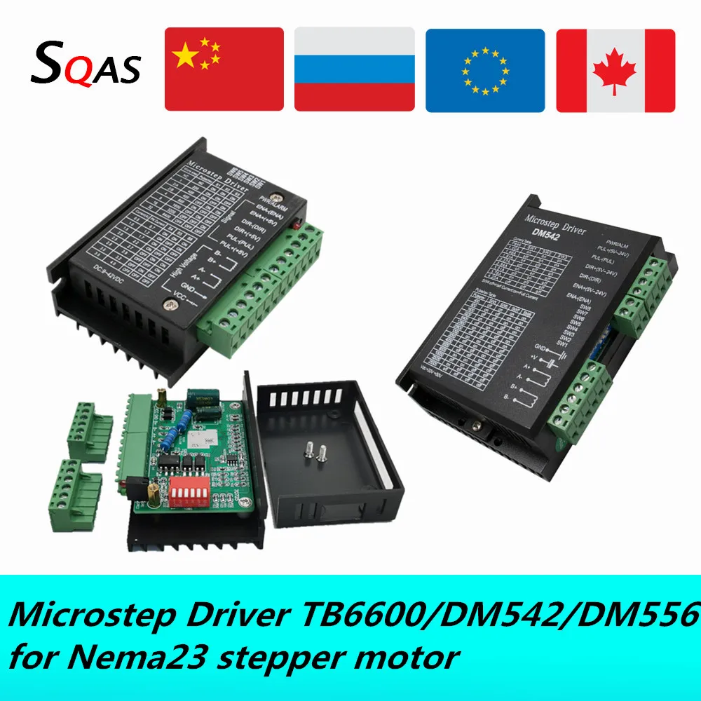 1 шт. микрошаговый драйвер для Nema23 шаговый двигатель TB6600 /DM542/DM556 постоянного тока