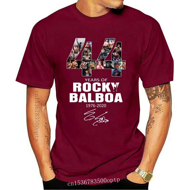 

Design 44 Years Of Rocky Balboa 1976 2021 T-Shirt Black Cotton Men S-3XL harajuku Funny Tops Tee Shirt