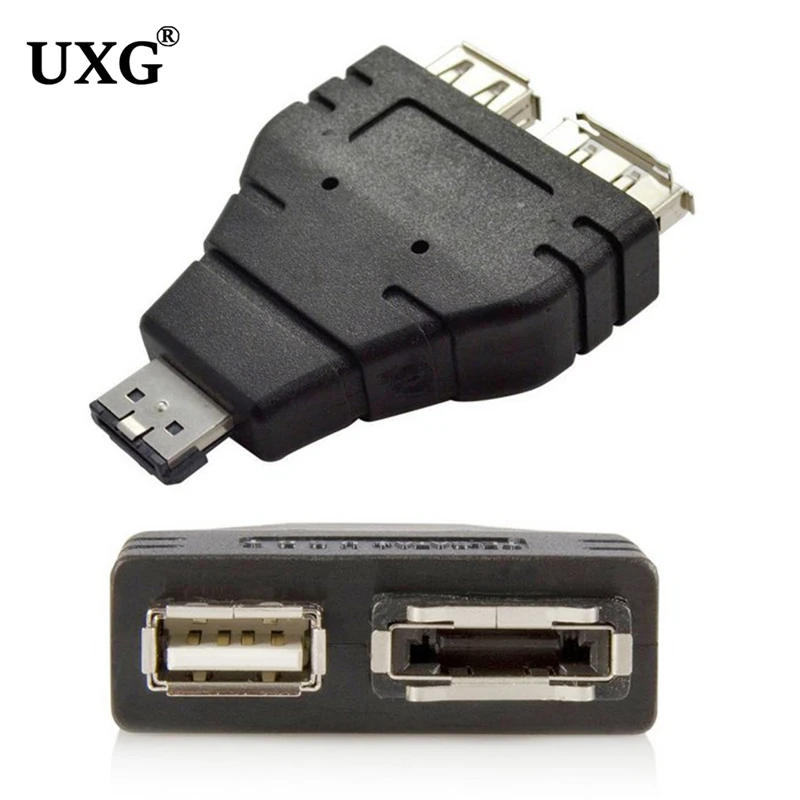 

1PCS Power eSATA To eSATA USB Combo Splitter Converter Adapter Connector Hard Disk Cable Dual Port Converters Universal