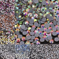 ss3 ss30 multi color white ab hot fix rhinestone crystals super glitter strass iron on stones for fabric garment