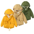 Новый Зимний теплый жакет для девочек; Детская куртка с капюшоном для мальчиков верхняя одежда для детей утепленная куртка с плюшевой подкладкой От 3 до 8 лет, детская одежда