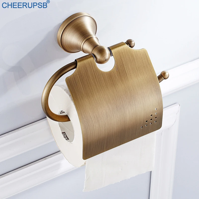 Ванная комната держатель рулона туалетной бумаги настенный Ретро золото вешалка