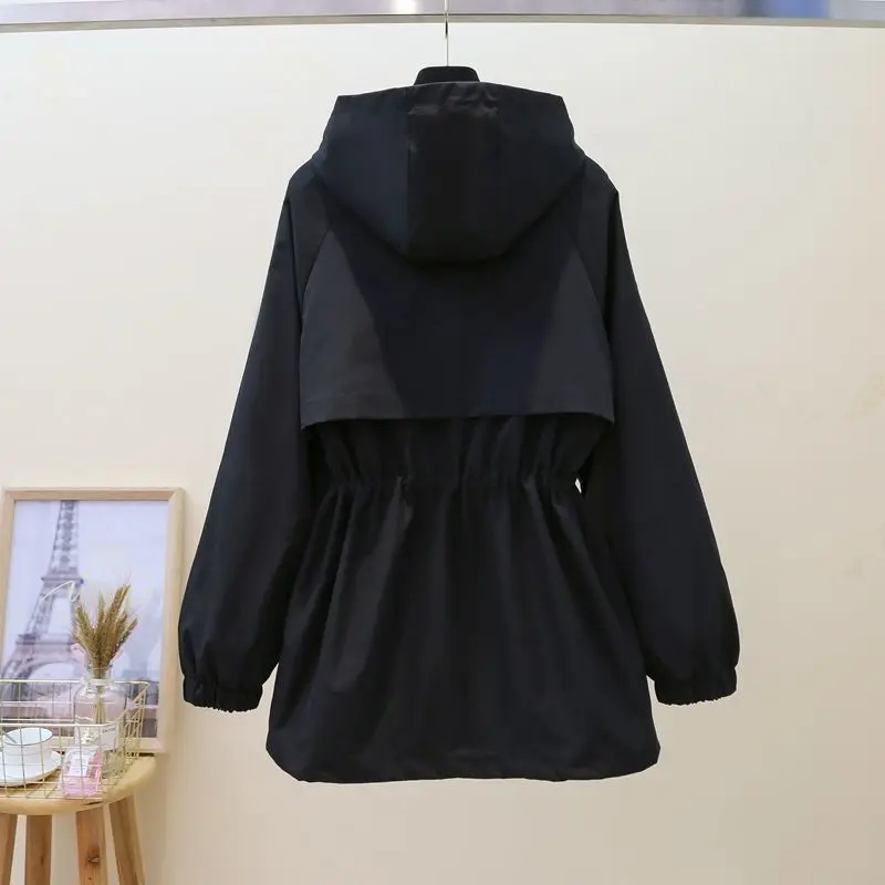 

Women Jacket 2020 New Autumn Women Coat Long Sleeve Casual Windbreaker Female Jacket Hooded Basic Coats Outwear Plus Size P959