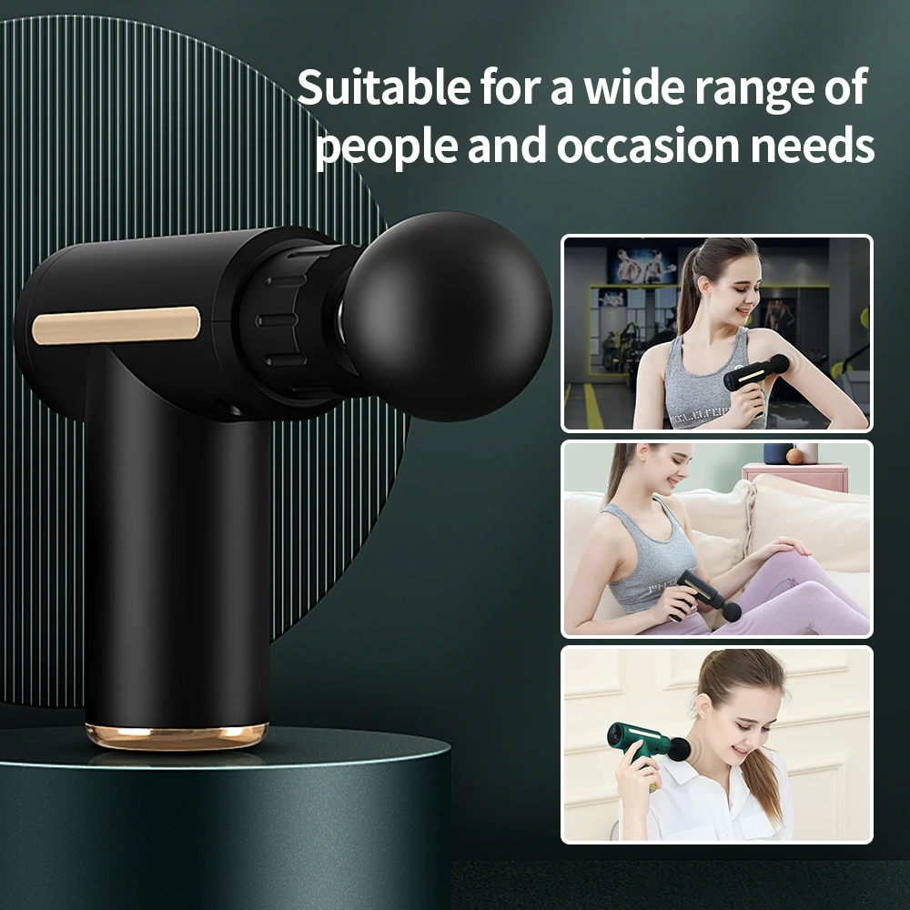 

Mini Massage Gun Deep Tissue Muscle Body Shoulder Back Neck Massager LCD Touch Display Relaxation Slimming Shaping Body Massager