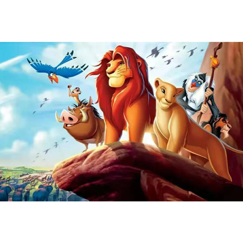 

5D Diamond Painting Full Drill Round SquareLion King Diamond Embroidery Picture Rhinestone Diamond Mosaic Cartoon Home Decor
