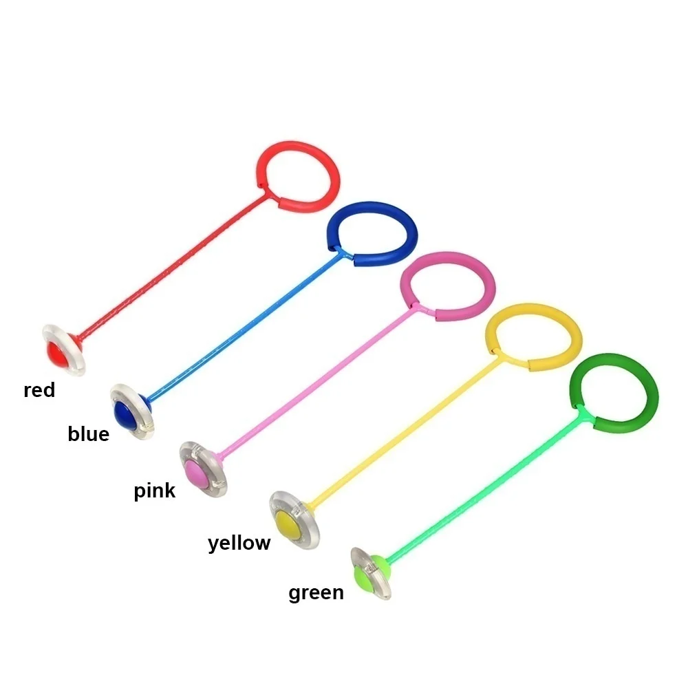 

Glowing Bouncing Balls One Foot Flashing Skip Ball Jump Ropes Sports Swing Ball Children Fitness Playing Fun Entertainment Toys