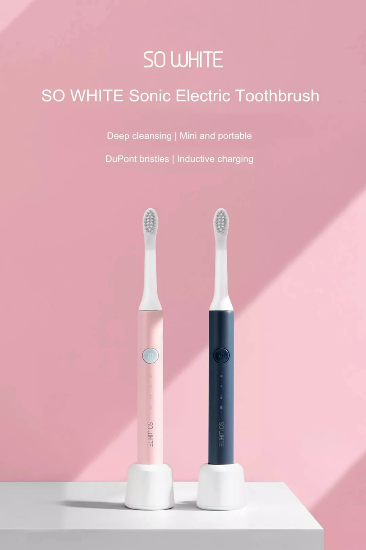 Оригинальная XIAOMI Mijia soocas SO WHITE звуковая электрическая зубная щетка Беспроводная Индукционная зарядка IPX7 Водонепроницаемая зубная щетка